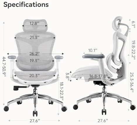 Ergonomic Office Chair with Ultra Soft 3D Armrests and Dynamic Lumbar Support — Smart Chairs, SIHOO
