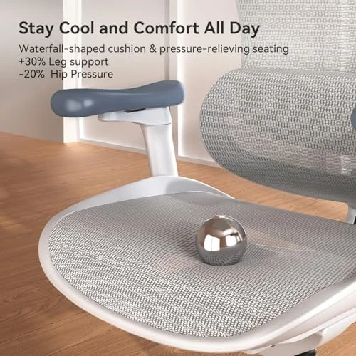 Ergonomic Office Chair with Ultra Soft 3D Armrests and Dynamic Lumbar Support — Smart Chairs, SIHOO