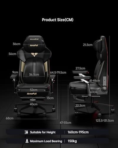 Gaming Chair with Massage, Ventilation, Heating, and Adjustable Lumbar Support — Smart Chairs, AutoFull