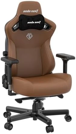 Large Gaming Chair for Adults - Ergonomic Brown PVC Leather Gaming Seat with Lumbar Support, Comfortable Office Chair... — Smart Chairs, Anda Seat
