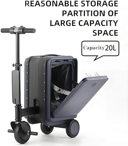 Long-Range Electric Suitcase with Ride-On Scooter — Smart Luggage, Generic