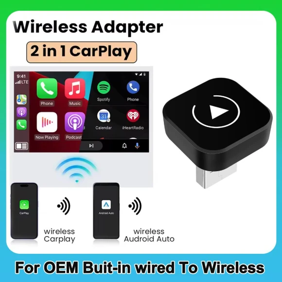 Mini Adapter Wired to Wireless CarPlay and Android Auto — Car Infotainment System, The Cozy Nook