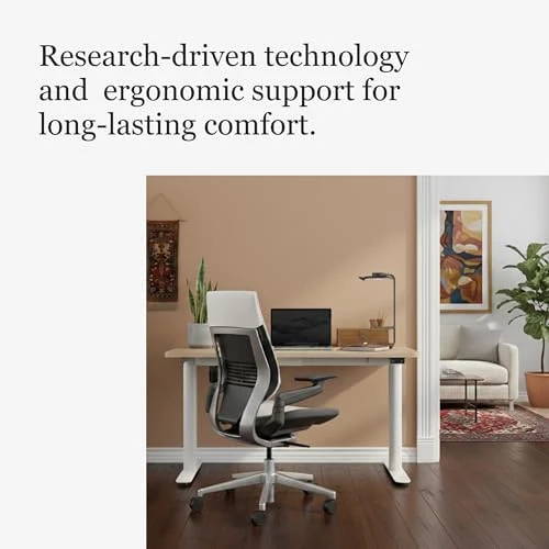 Office Chair with Wheels for Carpet - Ergonomic Work Chair - Comfortable - Intuitive-to-Adjust for Desk - 360-Degree... — Smart Chairs, Steelcase