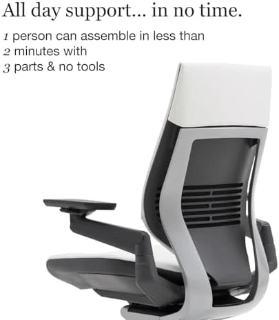 Office Chair with Wheels for Carpet - Ergonomic Work Chair - Comfortable - Intuitive-to-Adjust for Desk - 360-Degree... — Smart Chairs, Steelcase