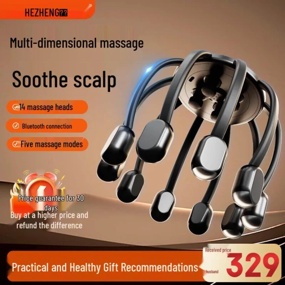 Wireless Octopus Head Massager — Massage Gun, Hezheng