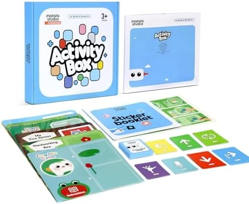 Activity Box with Interactive Cards, Stickers, and Command Cards — Coding Robot, MatataStudio