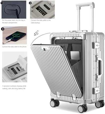 Aluminium Frame Hard Shell Spinner Wheels Luggage — Smart Luggage, feilario