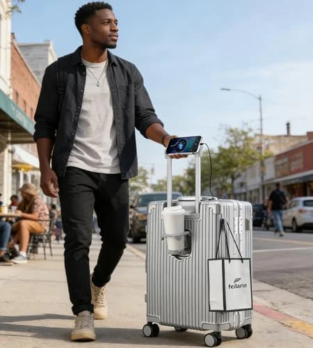 Aluminium Frame Hard Shell Spinner Wheels Luggage — Smart Luggage, feilario