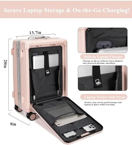 Aluminium Frame Zipperless PC Hard Shell Spinner Wheels Luggage — Smart Luggage, feilario