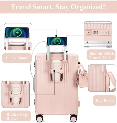 Aluminium Frame Zipperless PC Hard Shell Spinner Wheels Luggage — Smart Luggage, feilario