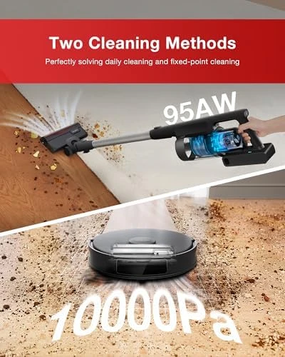 Cordless Stick Vacuum and Robot and Mopping Combo — Robot Vacuum, YEEDI