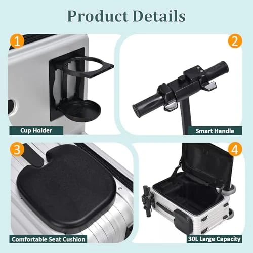 Electric Rideable Suitcase — Smart Luggage, YADSWB