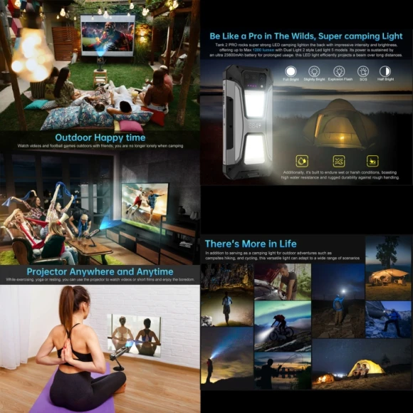 Tank 2 Pro Night Vision Projector Rugged Phone, Unihertz