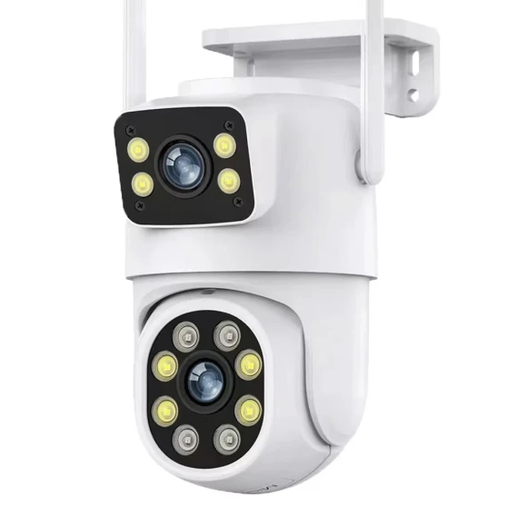Dual Lens WiFi Camera PTZ Outdoor Wireless Dual Screen Security Camera Auto Tracking Monitoring Video Surveillance — Security Camera, Tuya