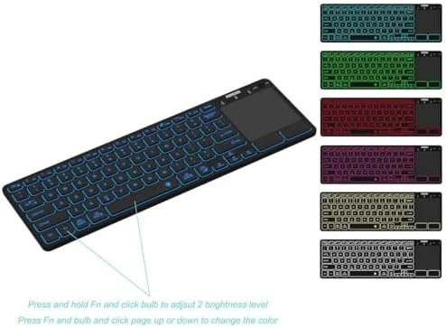 Universal Backlit Bluetooth Touch TV Keyboard with Touchpad — Bluetooth Keyboard, Arteck