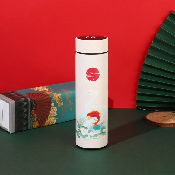 Vacuum Flask Travel Mug with Temperature Display — Smart Water Bottle, HNlinhai