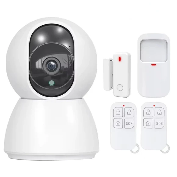 WiFi IOT Camera Smart Home Security Burglar Alarm System Wireless PTZ IR Night Vision Motion Detect Two-way Intercom — Security Camera