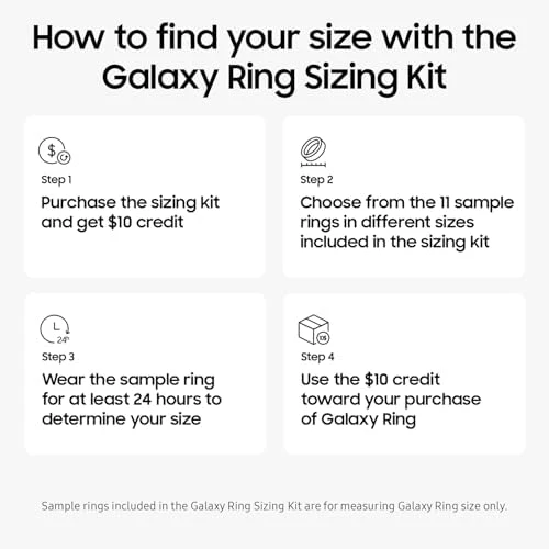 Galaxy Ring, AI Smart Ring with Sizing Kit — Smart Ring, Samsung