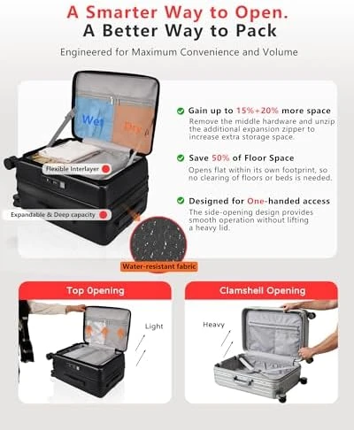 Expandable Carry On Luggage with Top Opening, Hardside, Airline Approved — Smart Luggage, ISLAND ELEPHANT