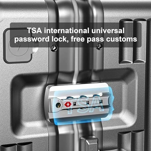 Expandable Carry-On Suitcase with Spinner Wheels — Smart Luggage, AIWEINY