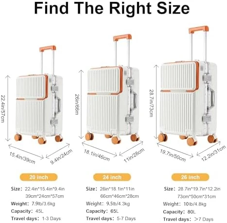 Hard Shell Luggage — Smart Luggage, AIWEINY