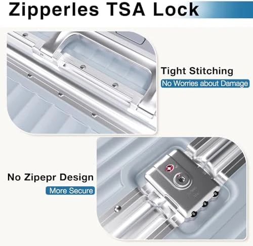 No Zipper Carry On Luggage with Wheels — Smart Luggage, Krute