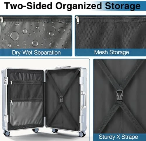 No Zipper Carry On Luggage with Wheels — Smart Luggage, Krute