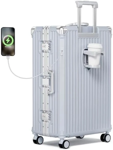 No Zipper Carry On Luggage with Wheels — Smart Luggage, Krute