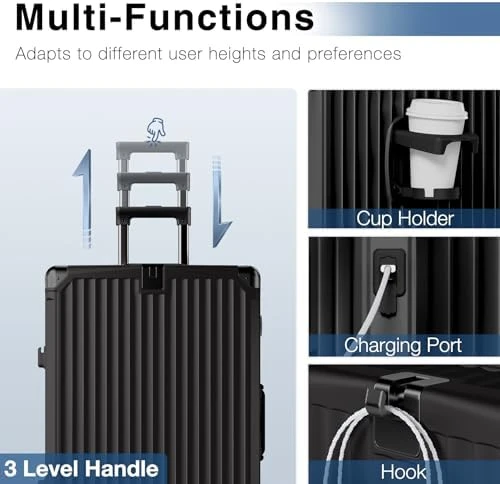 No Zipper Carry On Luggage with Wheels — Smart Luggage, Krute