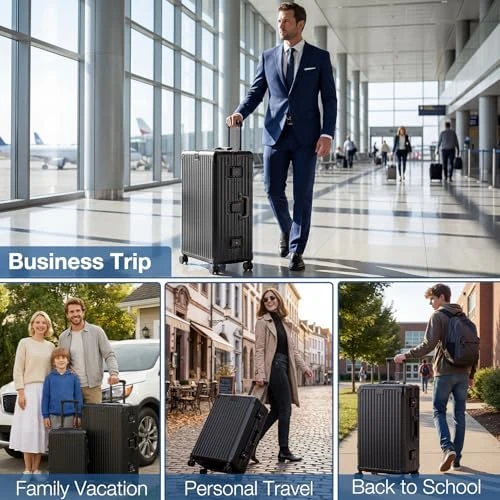No Zipper Carry On Luggage with Wheels — Smart Luggage, Krute