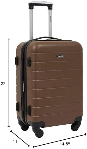 Smart Spinner Hardside Luggage, 22-Inch Carry-On — Smart Luggage, Wrangler