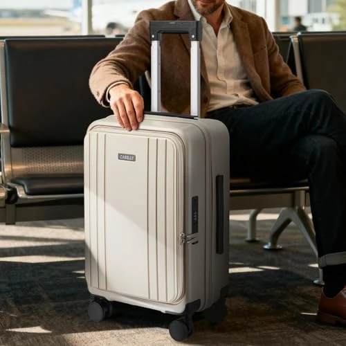 Top Opening Expandable Hard Shell Carry-On Suitcase — Smart Luggage, CASELLY