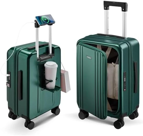 Top Opening Expandable Hard Shell Carry-On Suitcase — Smart Luggage, CASELLY