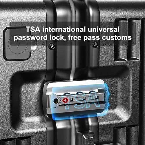 Zipperless Luggage, Aviation Certified, Polycarbonate Aluminum Hardshell, Expandable Carry-On with Spinner Wheels — Smart Luggage, AIWEINY