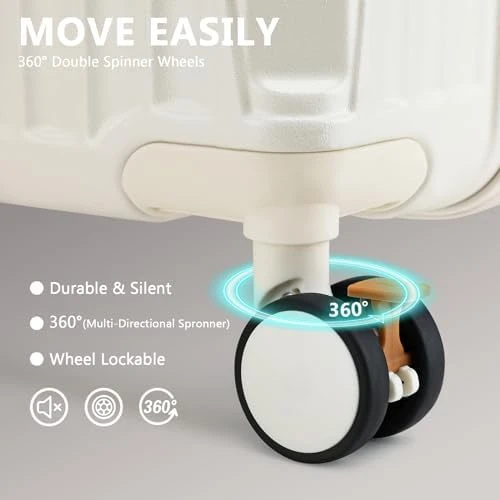 3 Piece Set Hardside Expandable Luggage with USB Charging Port and Cup Holder — Smart Luggage, Joyway