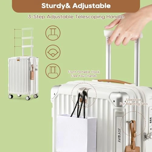 Expandable Carry On Luggage with Smart Cup Holder and USB Port — Smart Luggage, Joyway