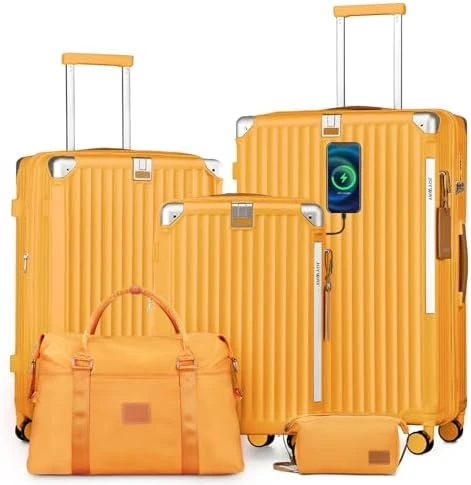 Expandable Carry On Luggage with Smart Cup Holder and USB Port — Smart Luggage, Joyway