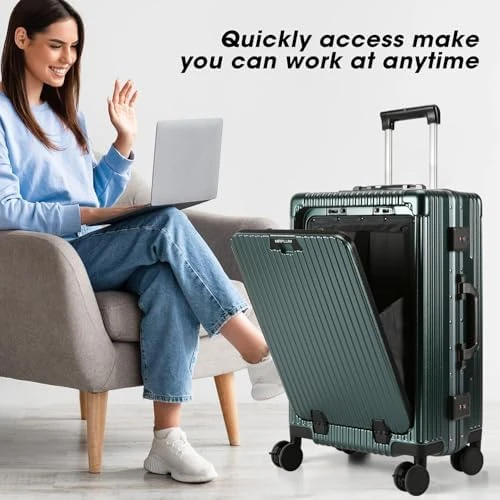 Front Pocket Carry On Luggage — Smart Luggage, MRPLUM