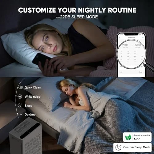 Air Purifier for Large Rooms with Fragrance and Smart WiFi Control — Air Purifier, DAYETTE