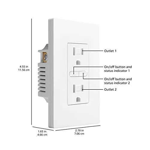 Smart In-Wall Outlet — Smart Plug, Amazon Basics