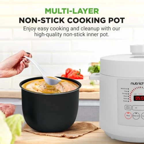 6 Quart Electric Pressure Cooker — Multicooker, NutriChef