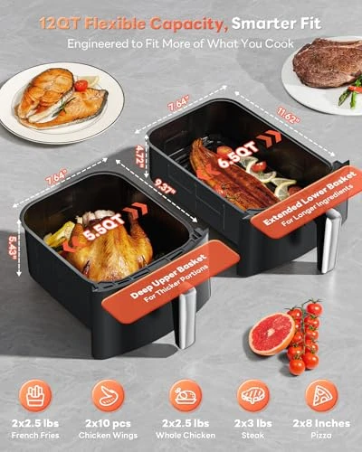 Large Double Air Fryer — Air Fryer, Beelicious Pro