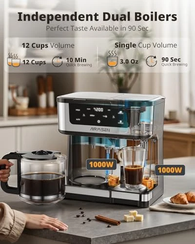 Programmable Dual Coffee Maker — Coffee Maker, AIRMSEN