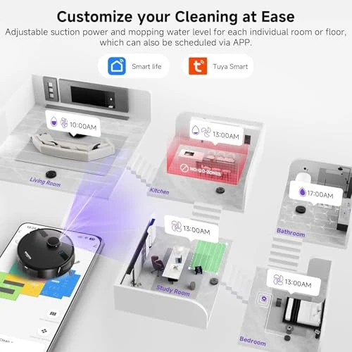 Robot Vacuum and Mop Combo with Self-Emptying Station — Robot Vacuum, MONSGA