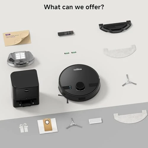 Robot Vacuum and Mop Combo with Self-Emptying Station — Robot Vacuum, MONSGA