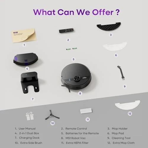 Robot Vacuum and Mop Combo — Robot Vacuum, MONSGA