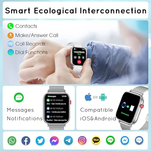 Smart Watch with Call Function, Fitness Tracker, and Health Monitor — Smart Watch, HXQHSTBG