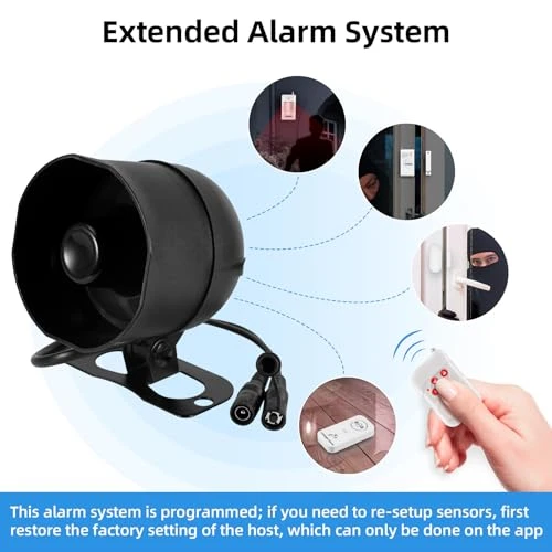 WiFi Home Security Alarm System 8-Piece Kit — Security Monitoring, KERUI
