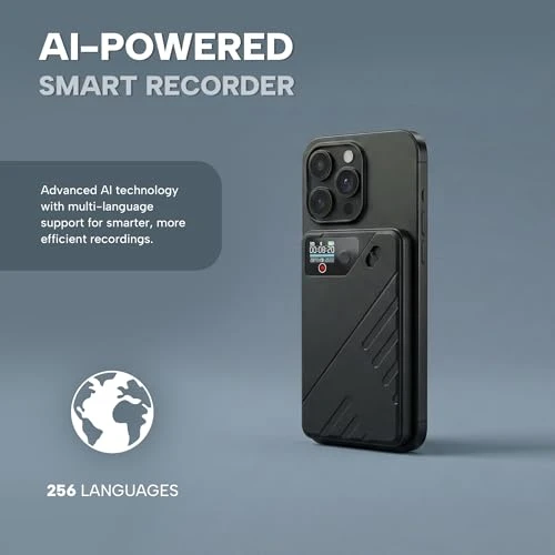 AI Voice Recorder with Real-Time Transcription and AI Summaries — Translator Device, KS SHOP