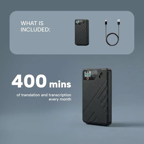 AI Voice Recorder with Real-Time Transcription and AI Summaries — Translator Device, KS SHOP